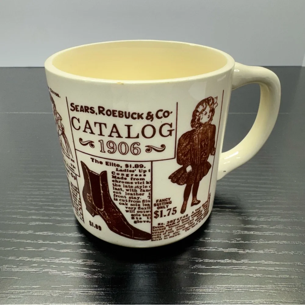 Sears Roebuck & Co 1906 Catalog Advertising Ceramic Coffee Mug USA